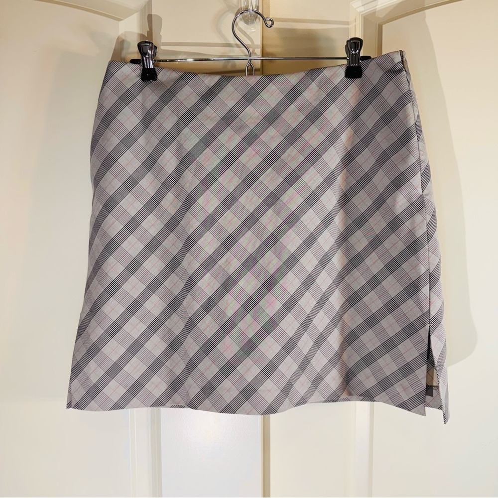TEHAMA Beige Plaid Skort 8